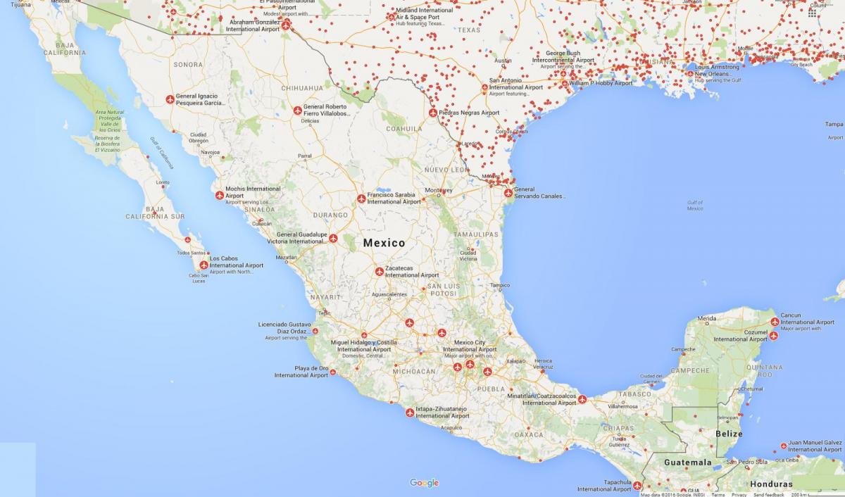 aeroporti Messico mappa