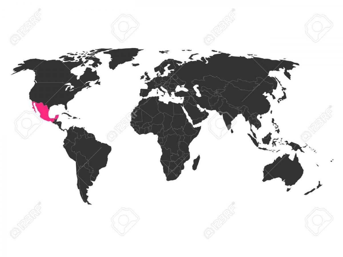 Messico mappa del mondo