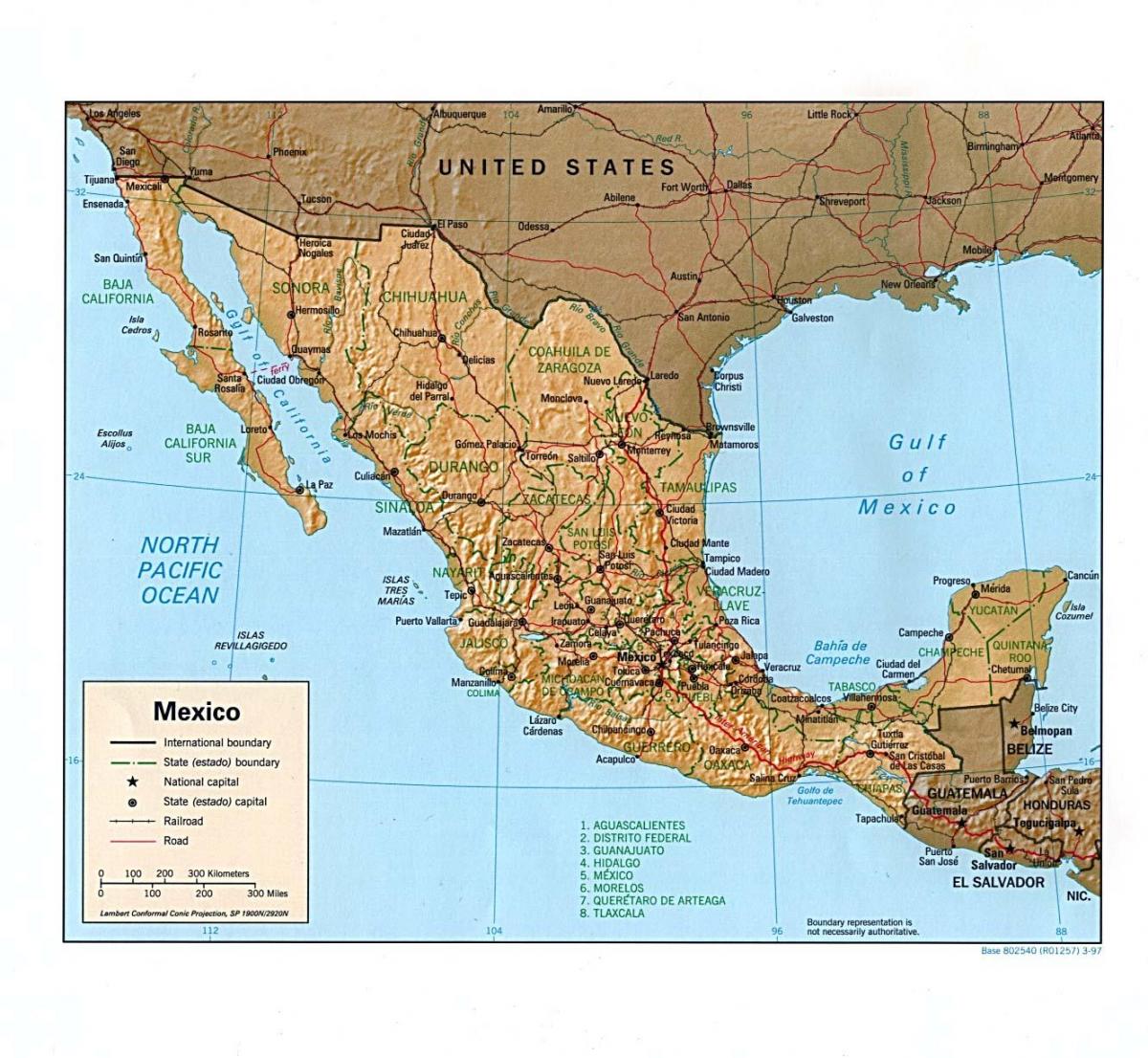 Messico mappa originale