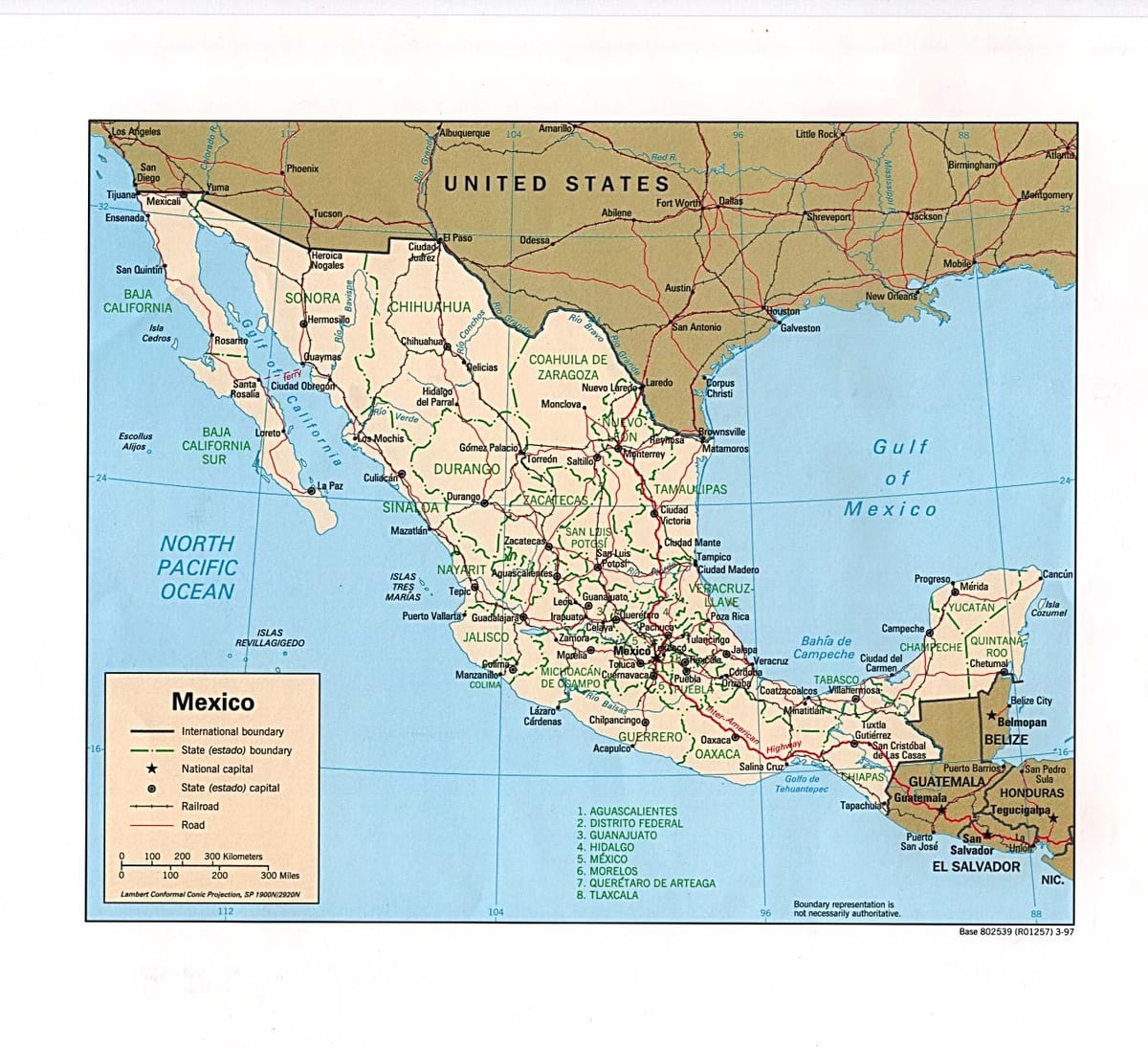 la mappatura del Messico