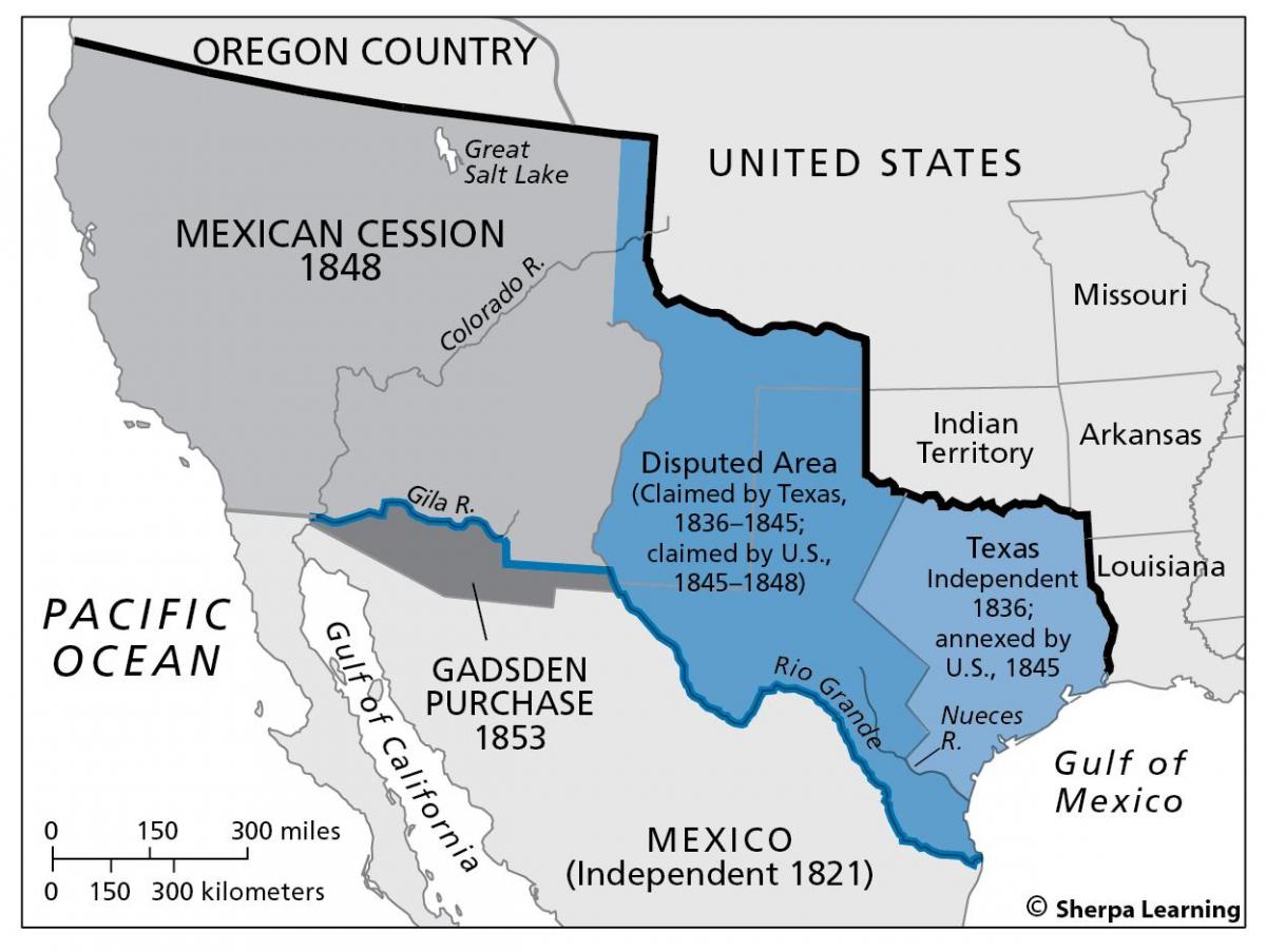 la mappa dei messicani cessione