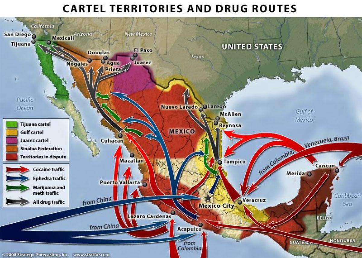 guerra alla droga messicano mappa