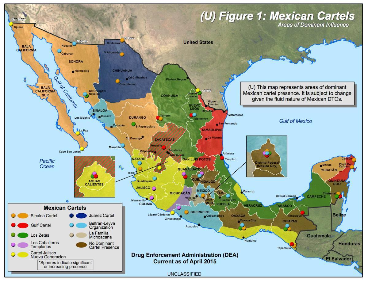 messicano cartello mappa