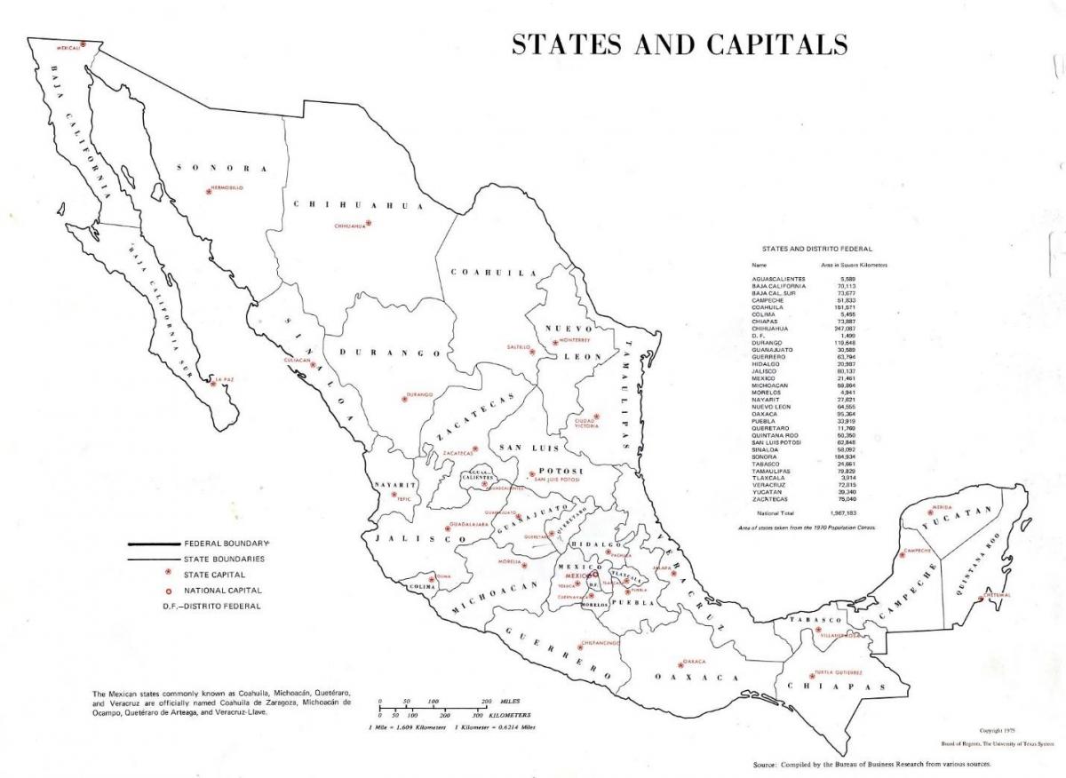 etichettato mappa del Messico