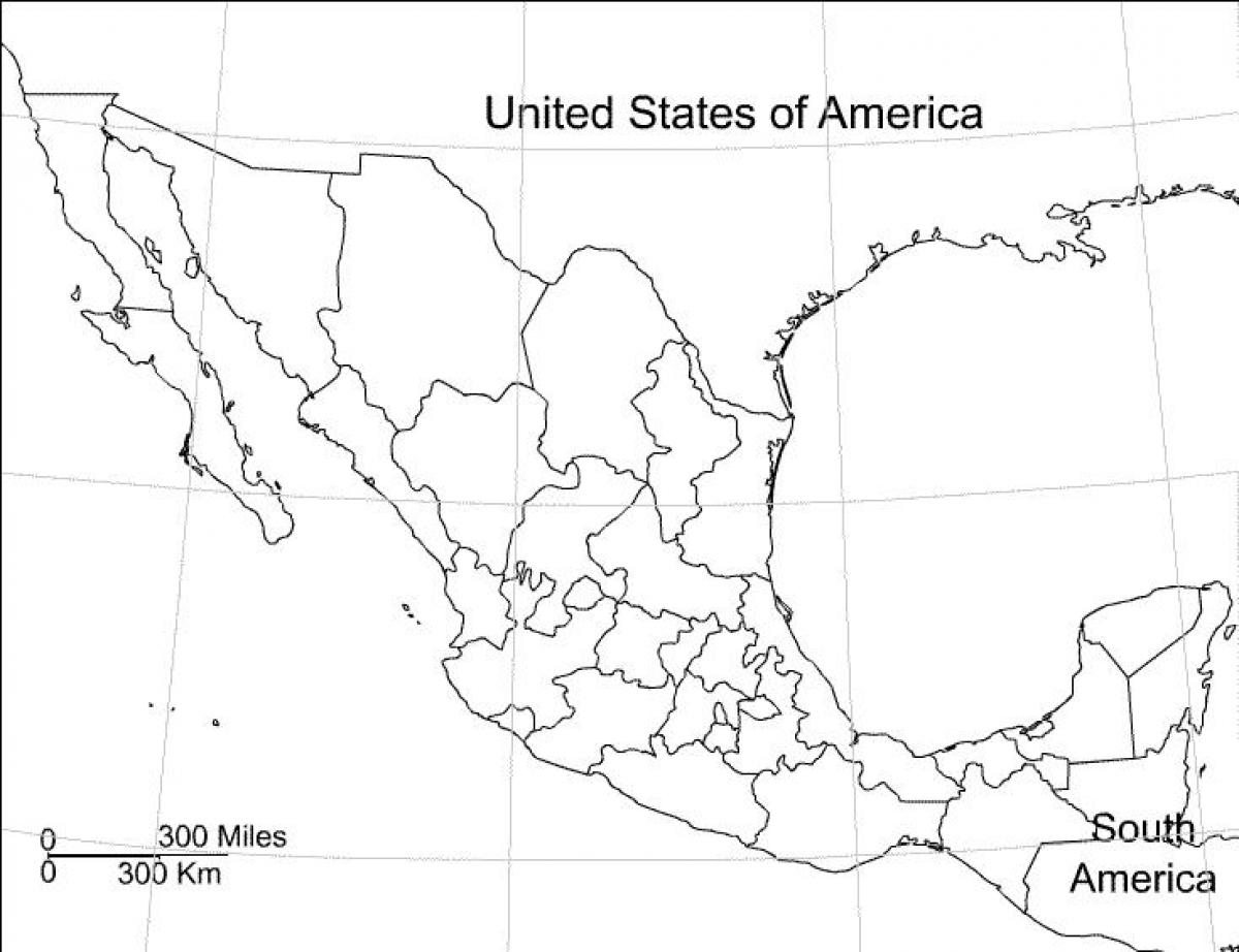 Messico mappa vuota