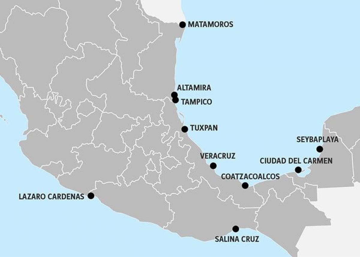 mappa del Messico porte