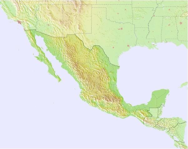 mappa del Messico previsioni