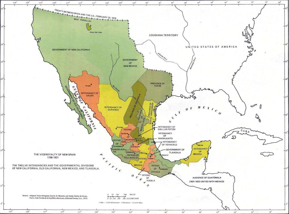 Messico mappa storia