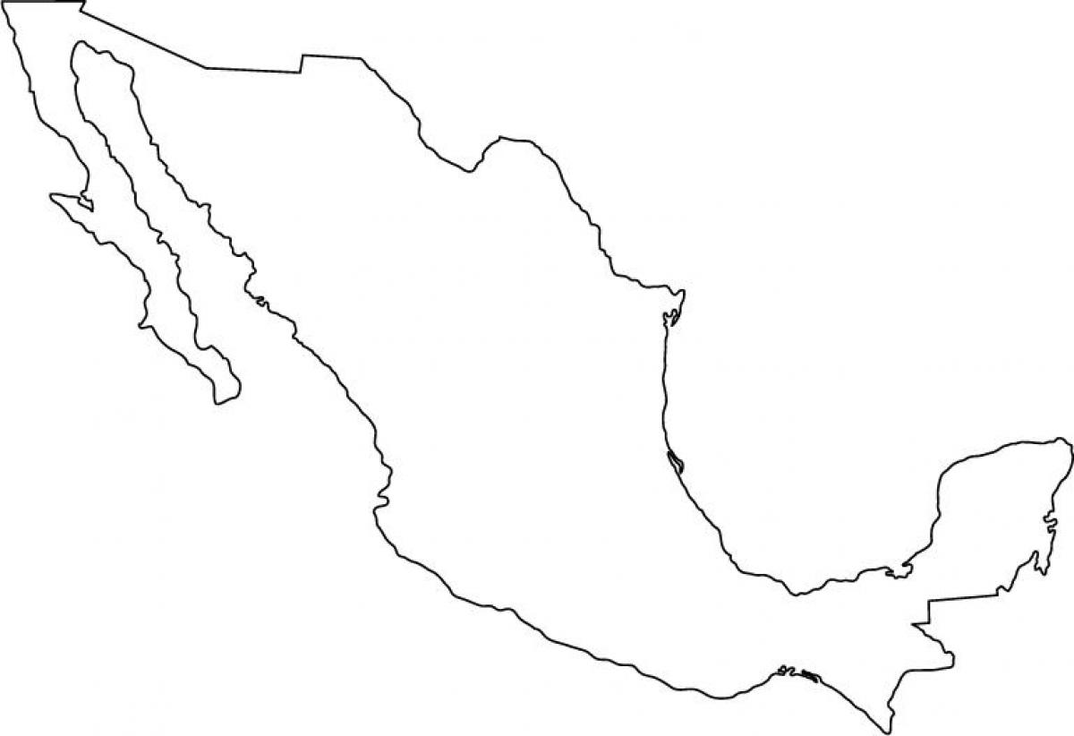 Messico contorno mappa