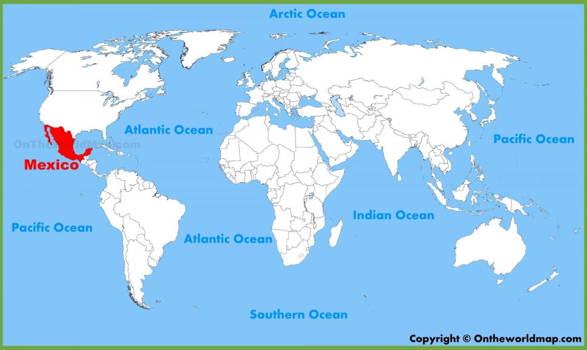 mappa del mondo in Messico