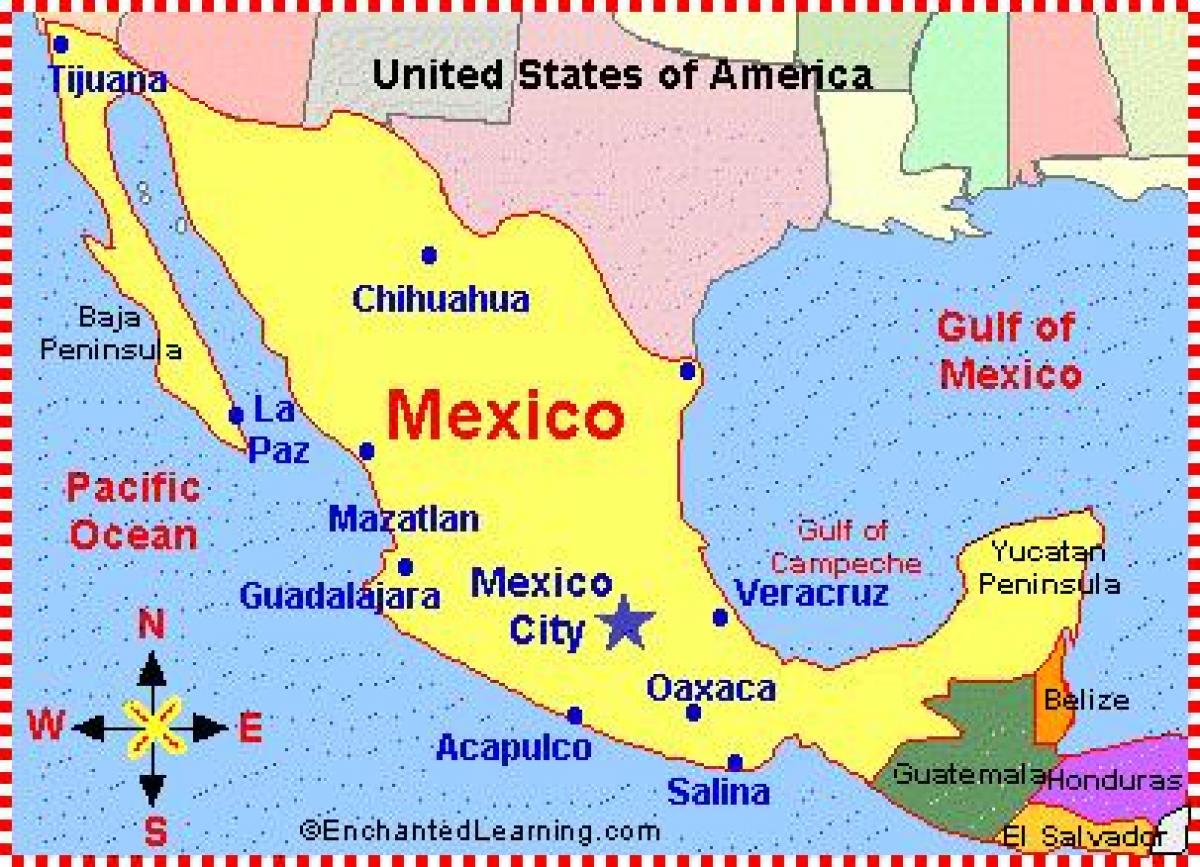 una mappa del Messico
