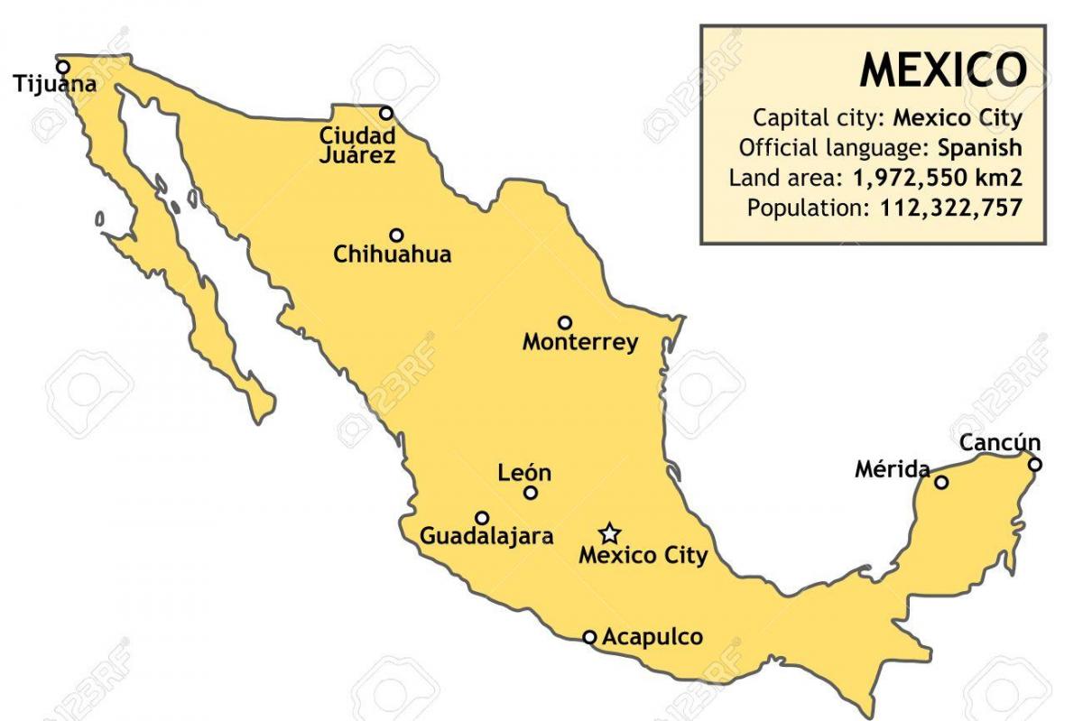 Messico mappa del paese