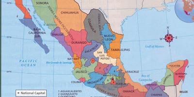Aztec mappa del Messico