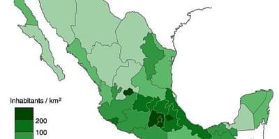 Densità della popolazione la mappa del Messico