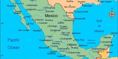 Mappa del Messico