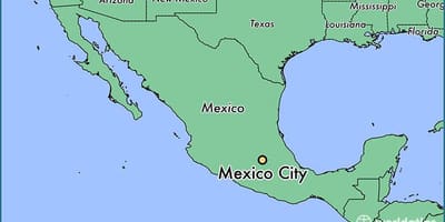 Mostra una mappa del Messico