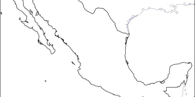 Contorno mappa del Messico