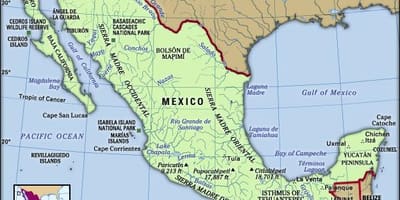 Messico mappa per bambini