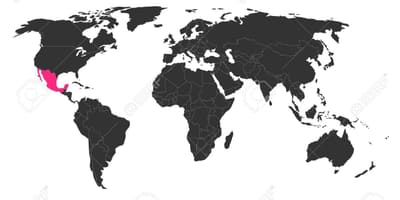 Messico mappa del mondo