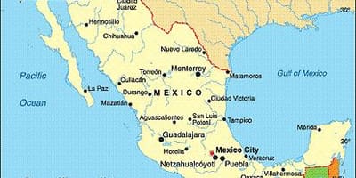 Messico città costiere mappa