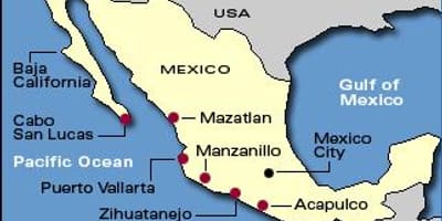 Mappa di la riviera messicana