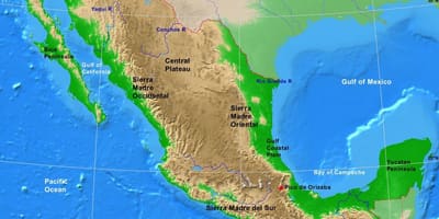 Altopiano del Messico la mappa