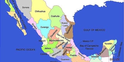 Stati del Messico la mappa