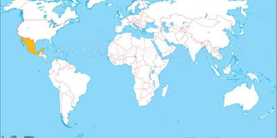 Messico, mondo, mappa