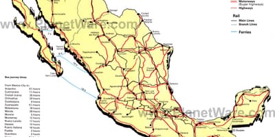 Autostrada mappa del Messico
