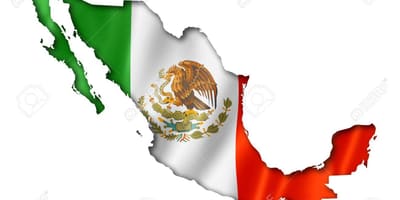 Mappa di Mexico flag
