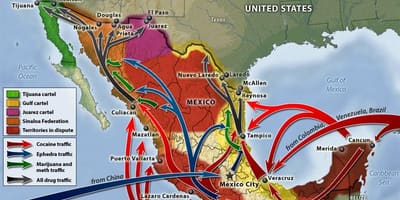 Guerra alla droga messicano mappa
