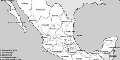 Mappa del Messico contee