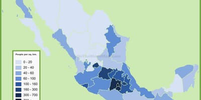 Densità della popolazione la mappa Messico