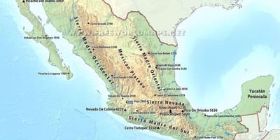 Mappa del Messico deserto