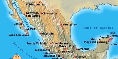 Messico destinazioni di vacanza mappa