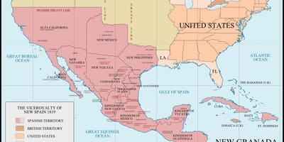 Messico 1821 mappa