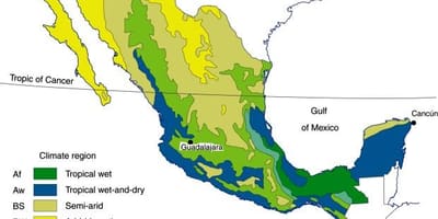 Clima Messico mappa