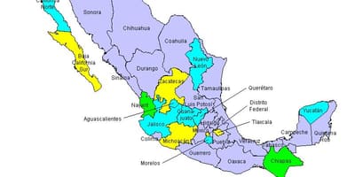 Mappa di Mexicos stati