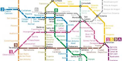 Mappa della metropolitana Messico