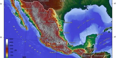 Mappa di altitudine Messico