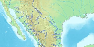 La mappa dei fiumi in Messico