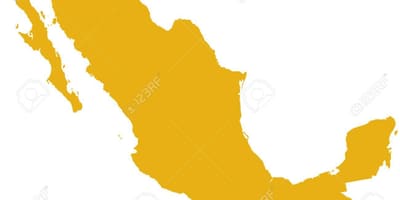 Mappa del Messico silhouette