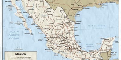Mappa stradale di Messico