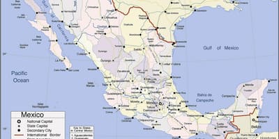 Mappa del Messico pacific coast resort