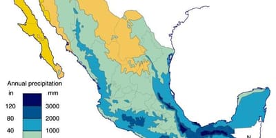 Mappa di precipitazione Messico