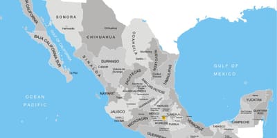 Mappa del Messico province