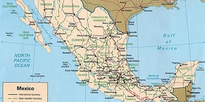 Mappa del Messico resort città