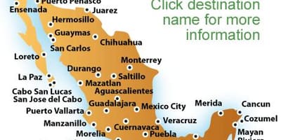 Resort in Messico la mappa