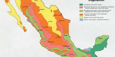 Mappa del Messico natual ressources