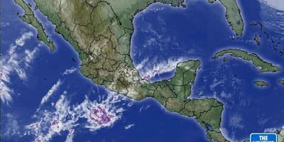 Meteo satellitare mappa del Messico